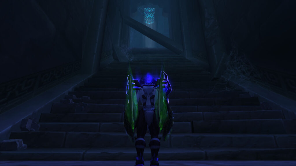 WoW The Night Elf and the stairs